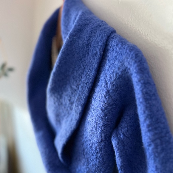 VTG Moda International sz M shawl collar sweater violet wool/acrylic/spandex - Picture 7 of 13